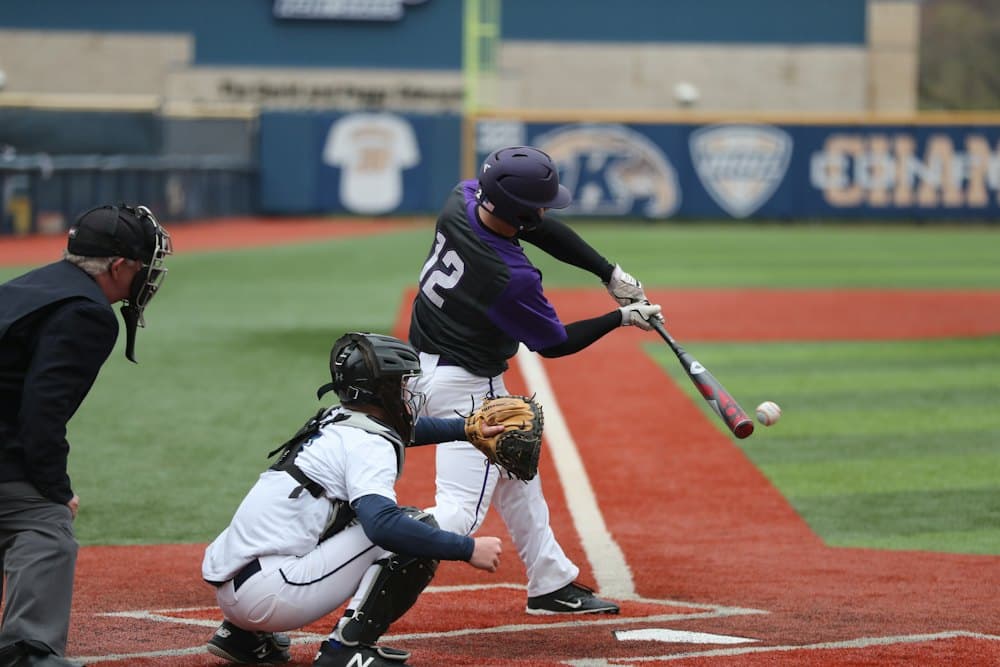 Batter swinging at a pitch
